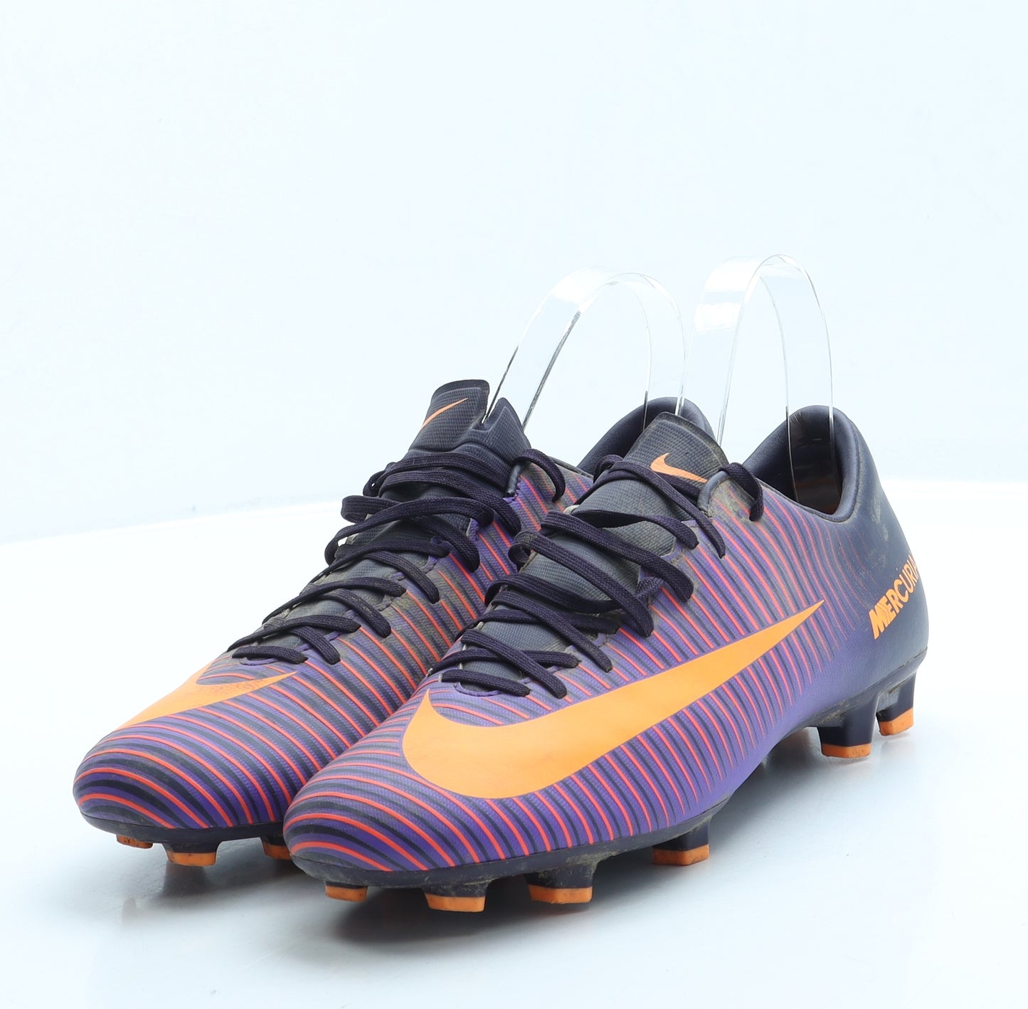 Nike Boys Purple Striped Leather Trainer UK 6.5 40.5