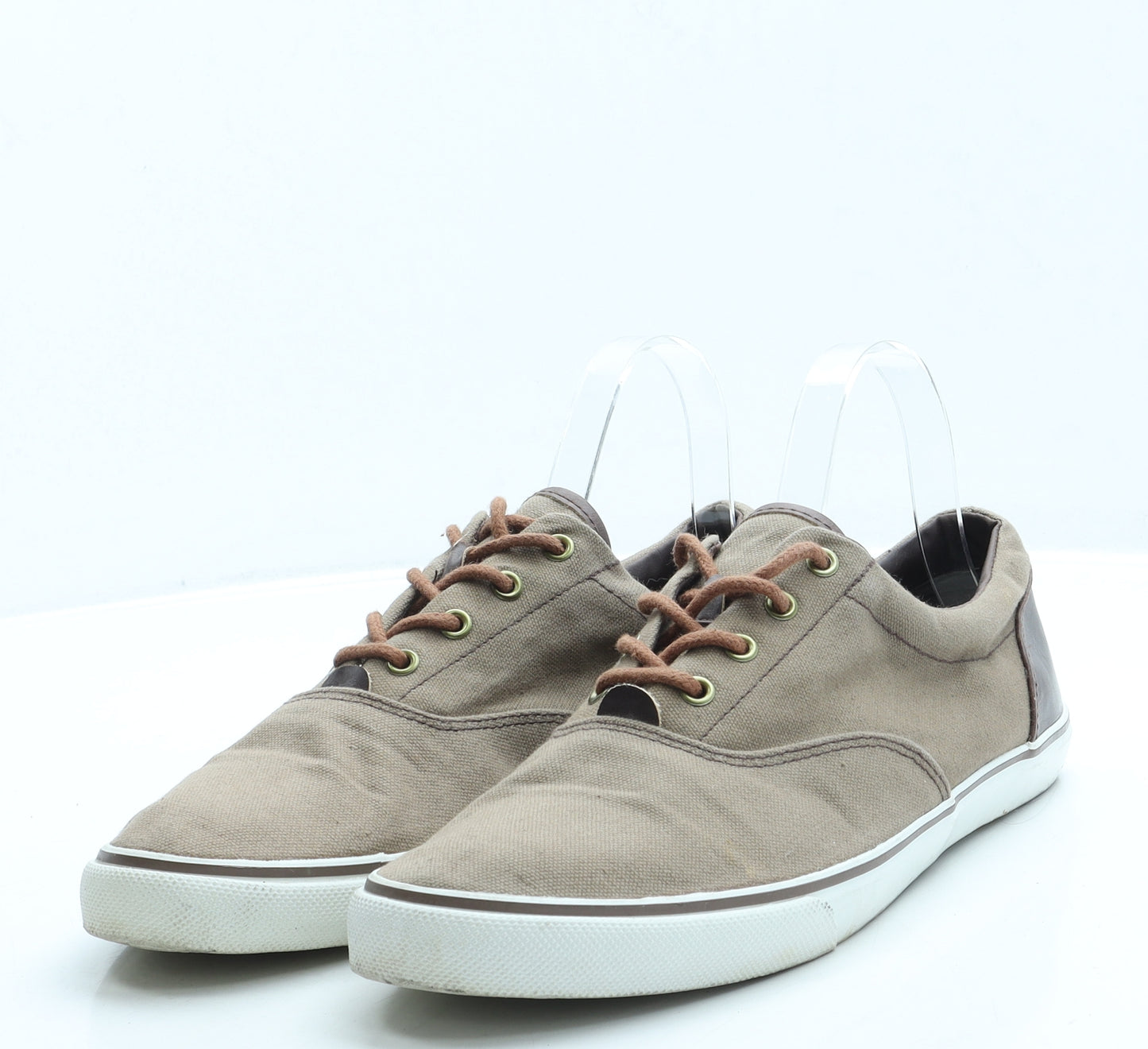 Shoe Lab Mens Brown Fabric Slip On Casual UK 9 43