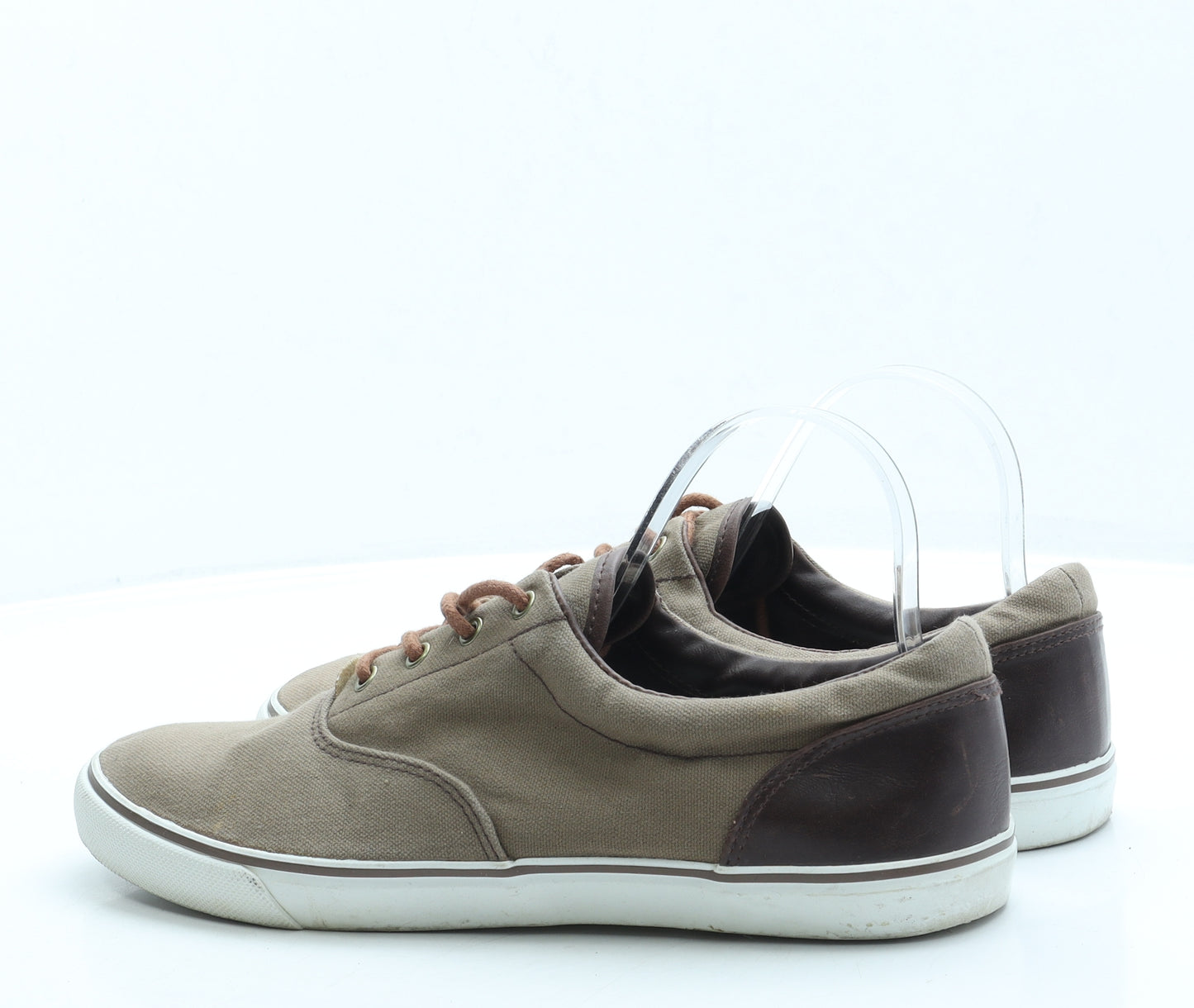 Shoe Lab Mens Brown Fabric Slip On Casual UK 9 43