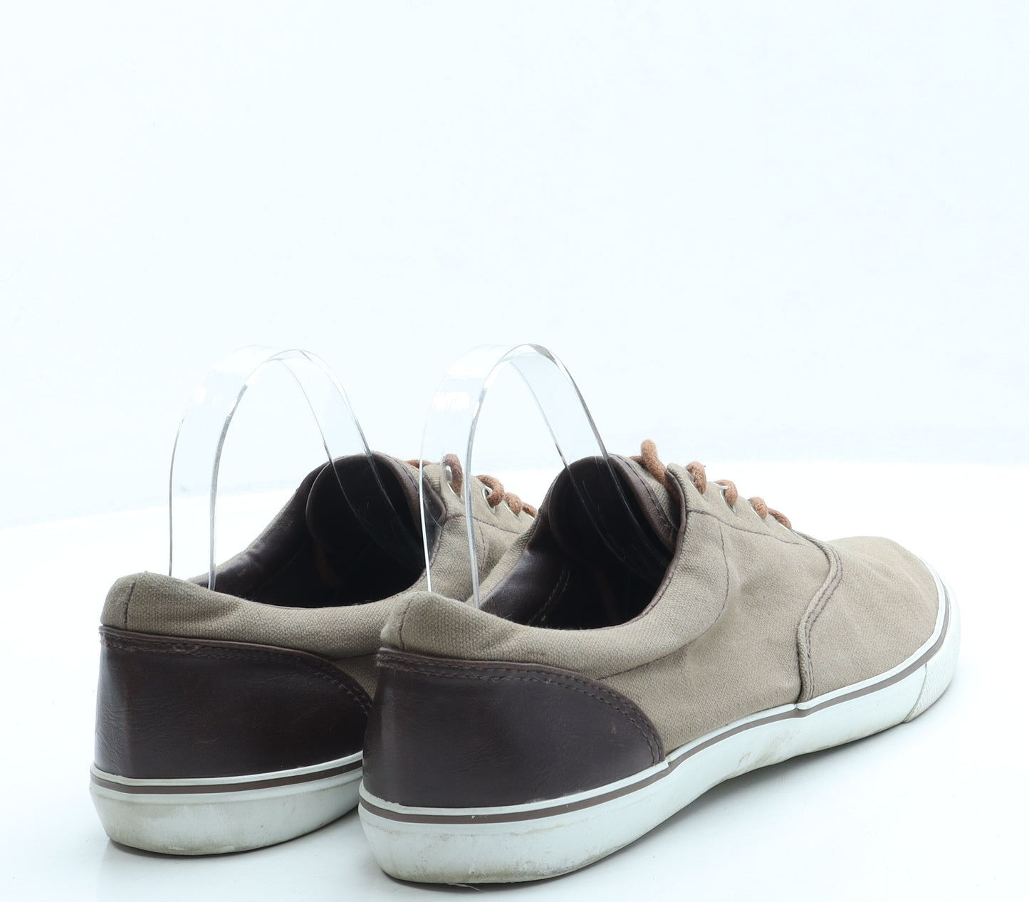 Shoe Lab Mens Brown Fabric Slip On Casual UK 9 43