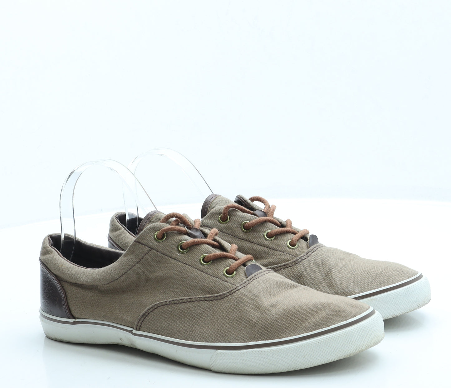 Shoe Lab Mens Brown Fabric Slip On Casual UK 9 43