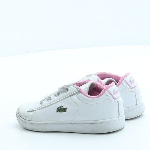 Lacoste Girls White Leather Trainer UK 6 23