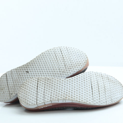 Skechers Womens Grey Polyester Slip On Flat UK 6.5 40 - Go Flex