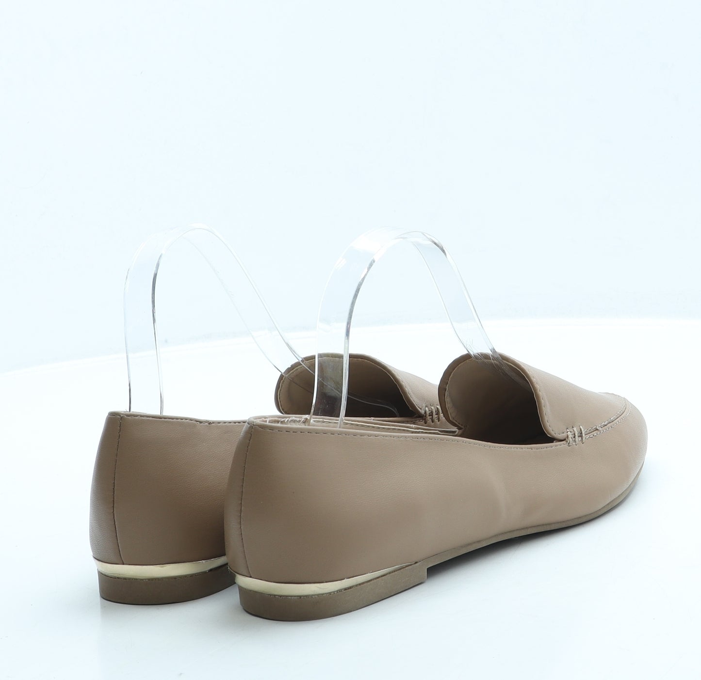 Primark Womens Beige Leather Loafer Flat UK 6 39