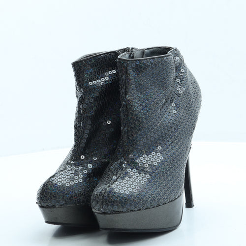 New Look Womens Grey Polyester Platform Heel UK 6 39 - Kelly Brook range