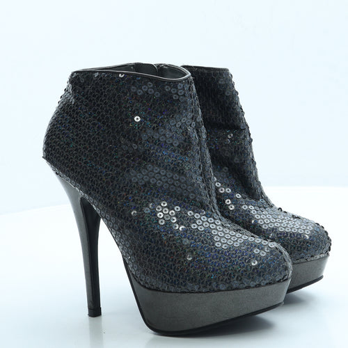 New Look Womens Grey Polyester Platform Heel UK 6 39 - Kelly Brook range