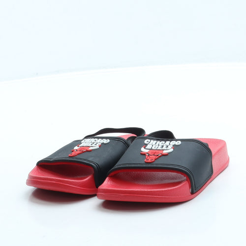 Preworn Boys Red Rubber Slingback Sandal UK 6 23 - Chicago Bulls