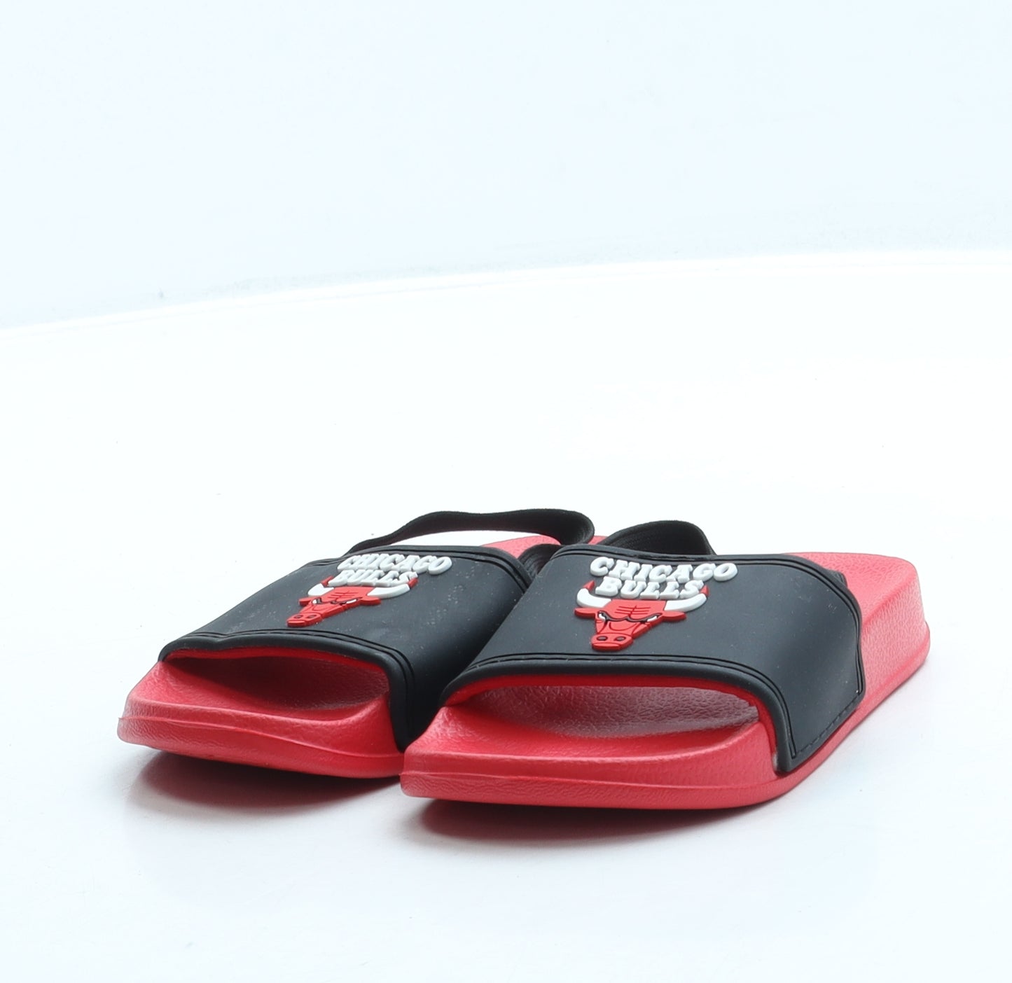 Preworn Boys Red Rubber Slingback Sandal UK 6 23 - Chicago Bulls