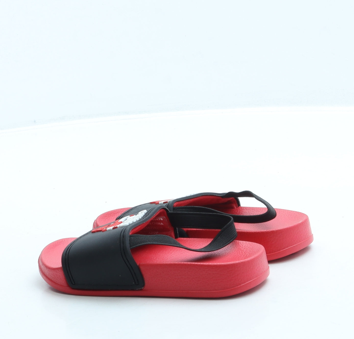 Preworn Boys Red Rubber Slingback Sandal UK 6 23 - Chicago Bulls