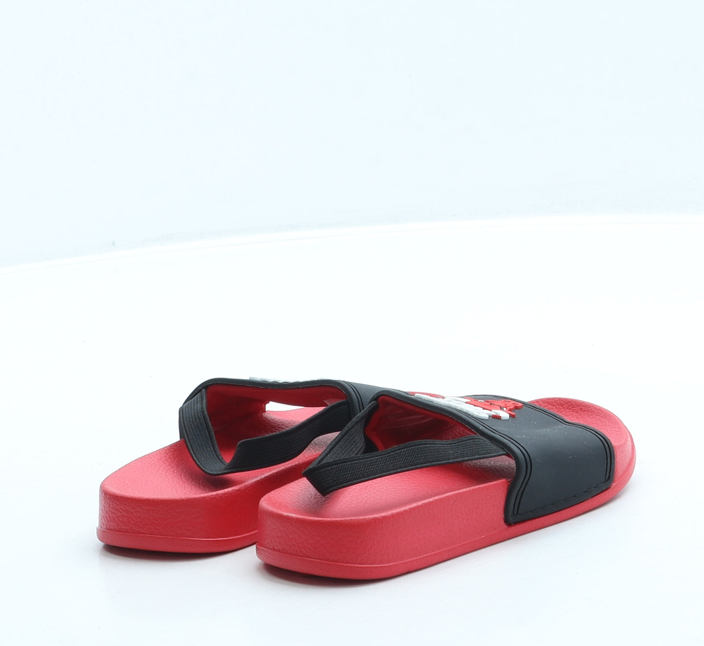 Preworn Boys Red Rubber Slingback Sandal UK 6 23 - Chicago Bulls