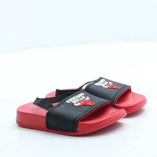 Preworn Boys Red Rubber Slingback Sandal UK 6 23 - Chicago Bulls