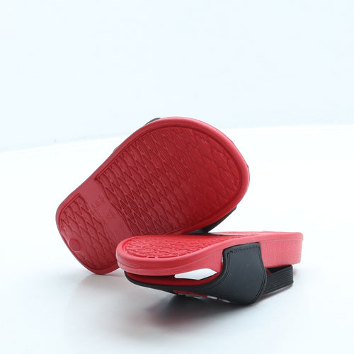 Preworn Boys Red Rubber Slingback Sandal UK 6 23 - Chicago Bulls