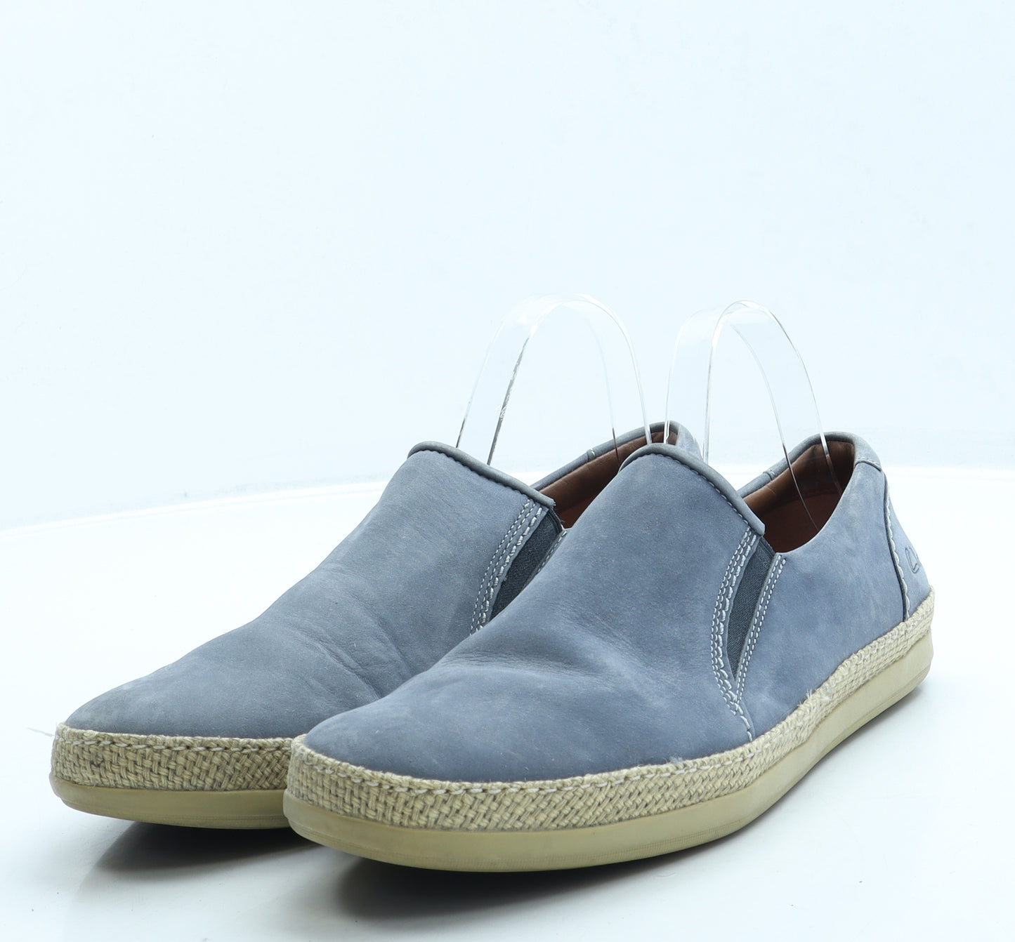 Clarks Mens Blue Suede Slip On Casual UK 8.5