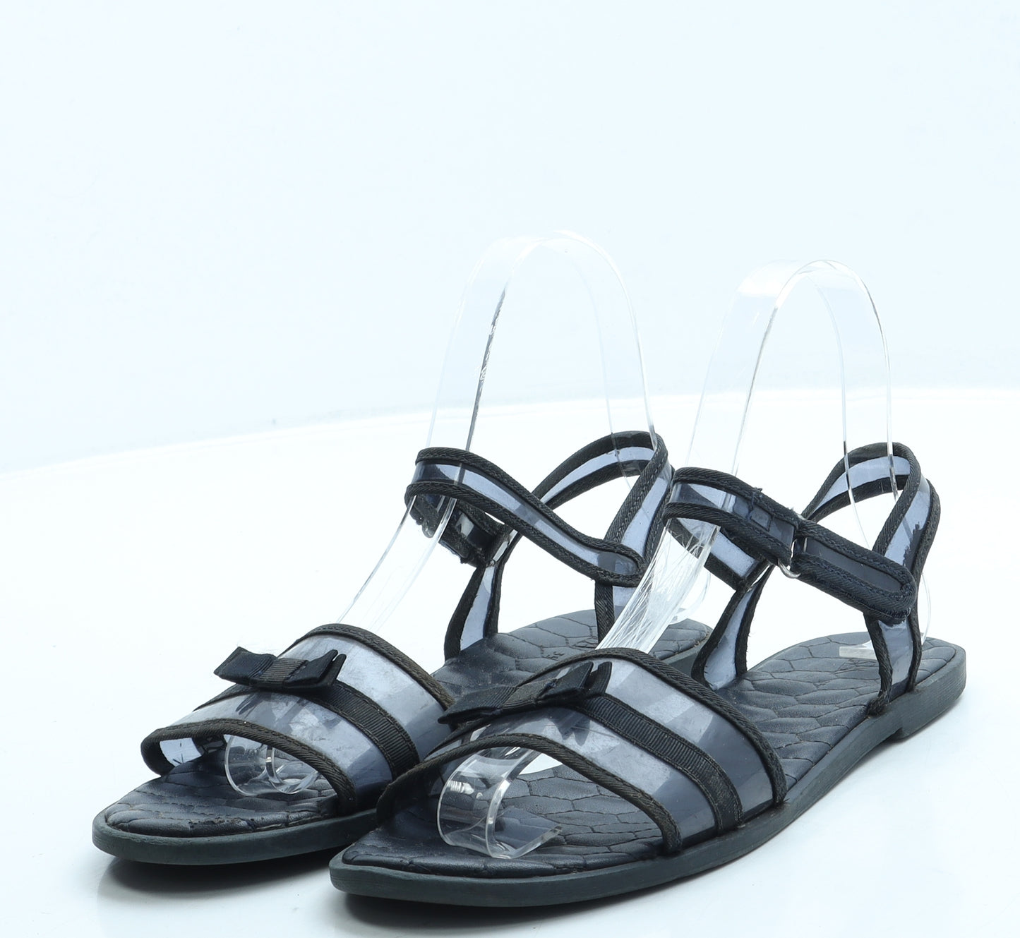Zara Girls Blue Polyester Strappy Sandal UK 2 35