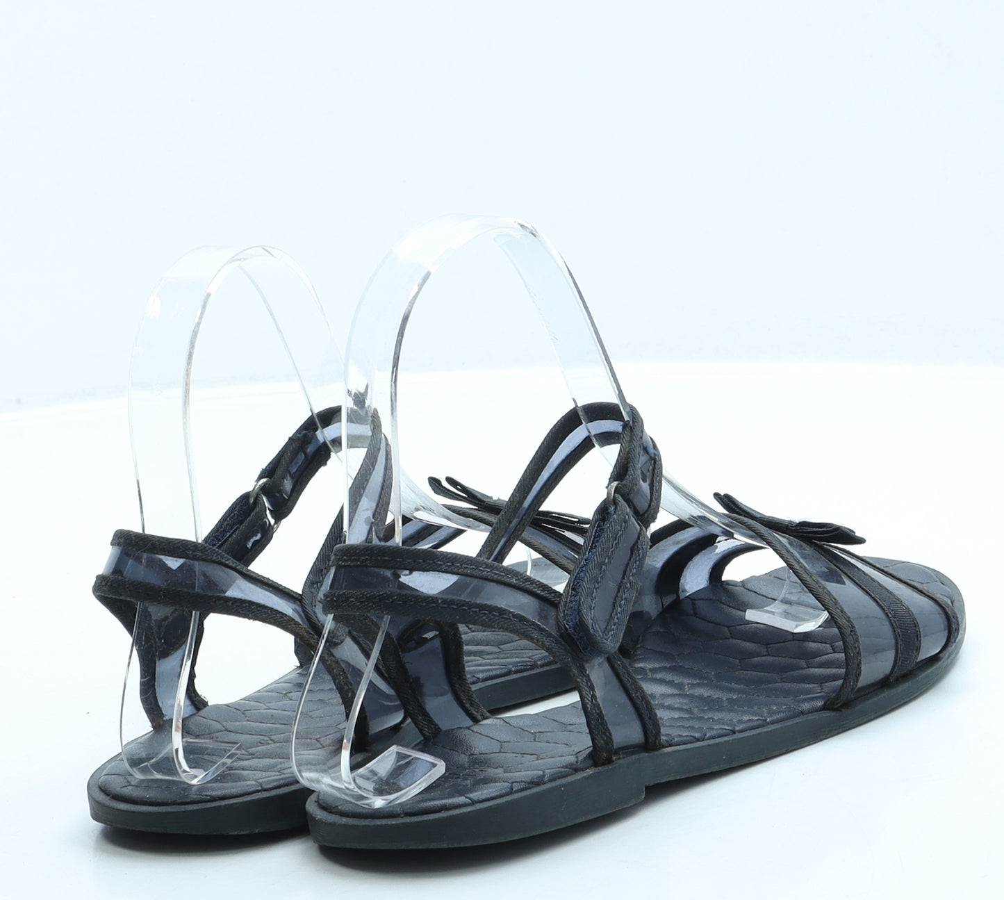 Zara Girls Blue Polyester Strappy Sandal UK 2 35