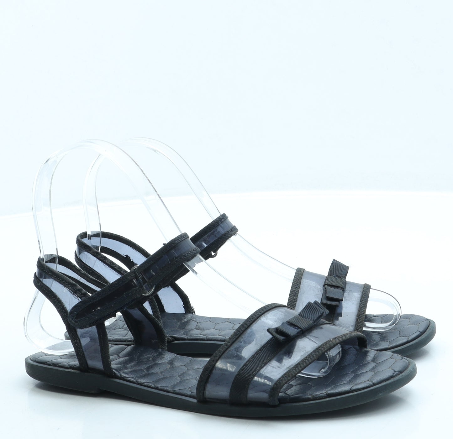 Zara Girls Blue Polyester Strappy Sandal UK 2 35