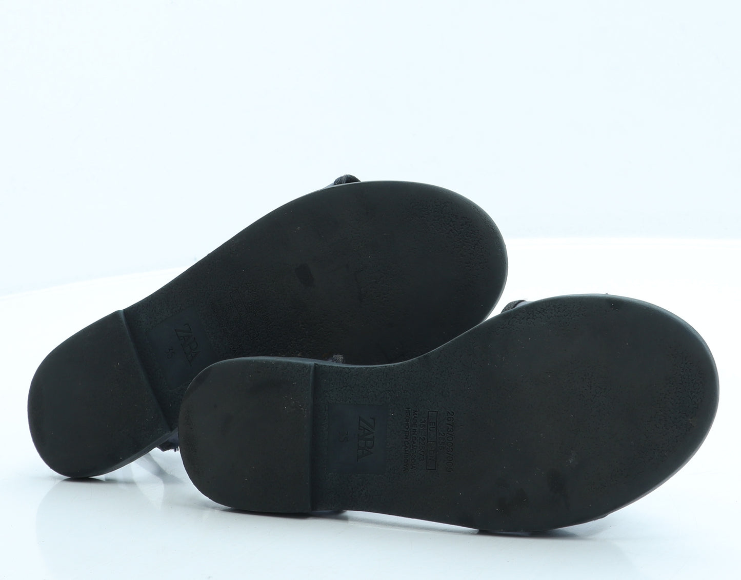Zara Girls Blue Polyester Strappy Sandal UK 2 35
