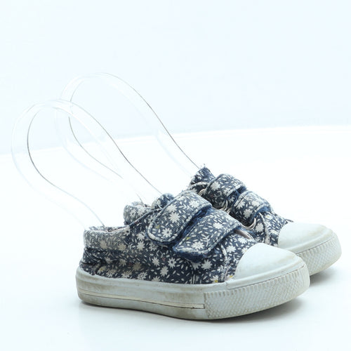 Mothercare Girls Blue Floral Polyester Trainer UK 5 21