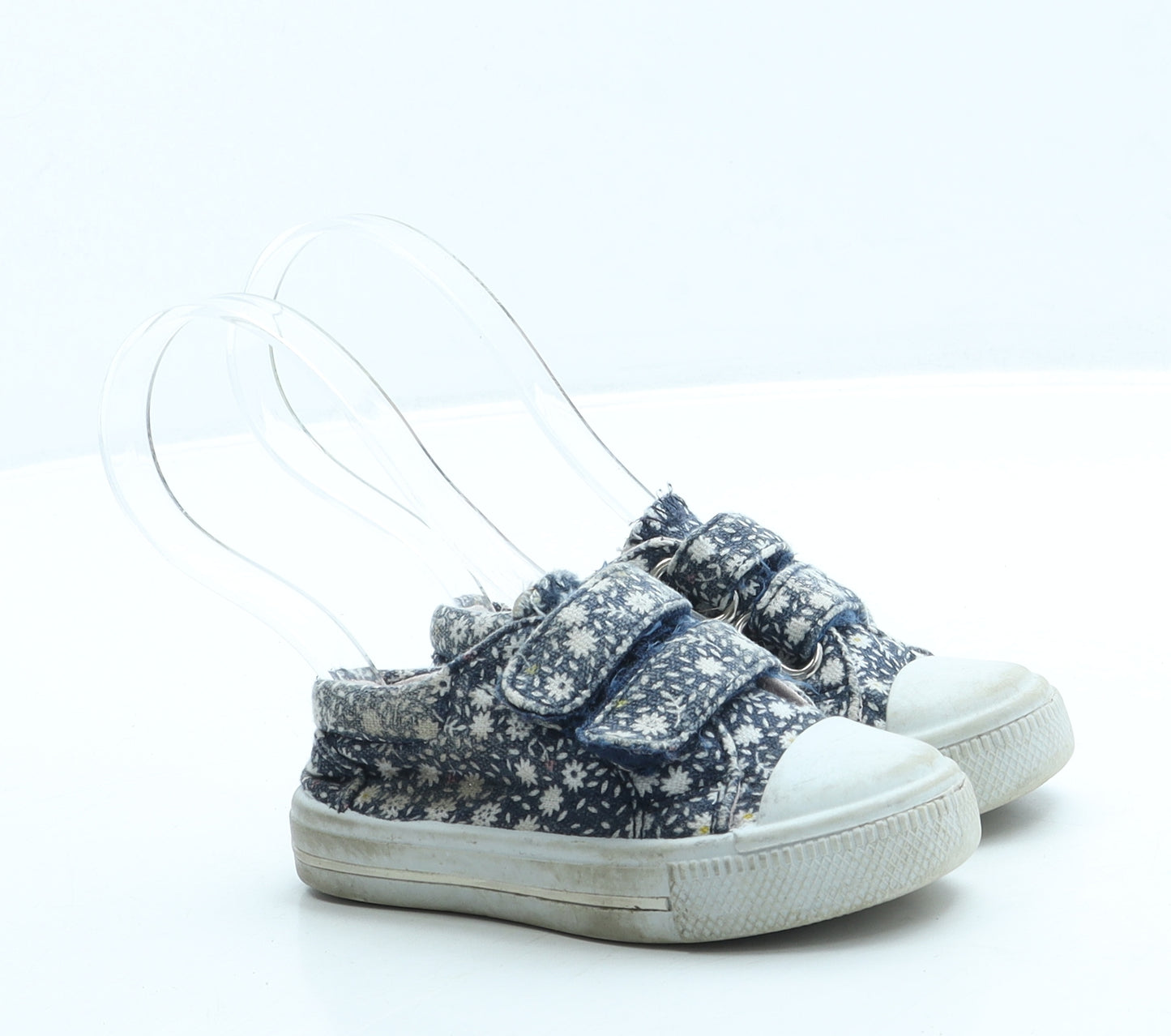 Mothercare Girls Blue Floral Polyester Trainer UK 5 21