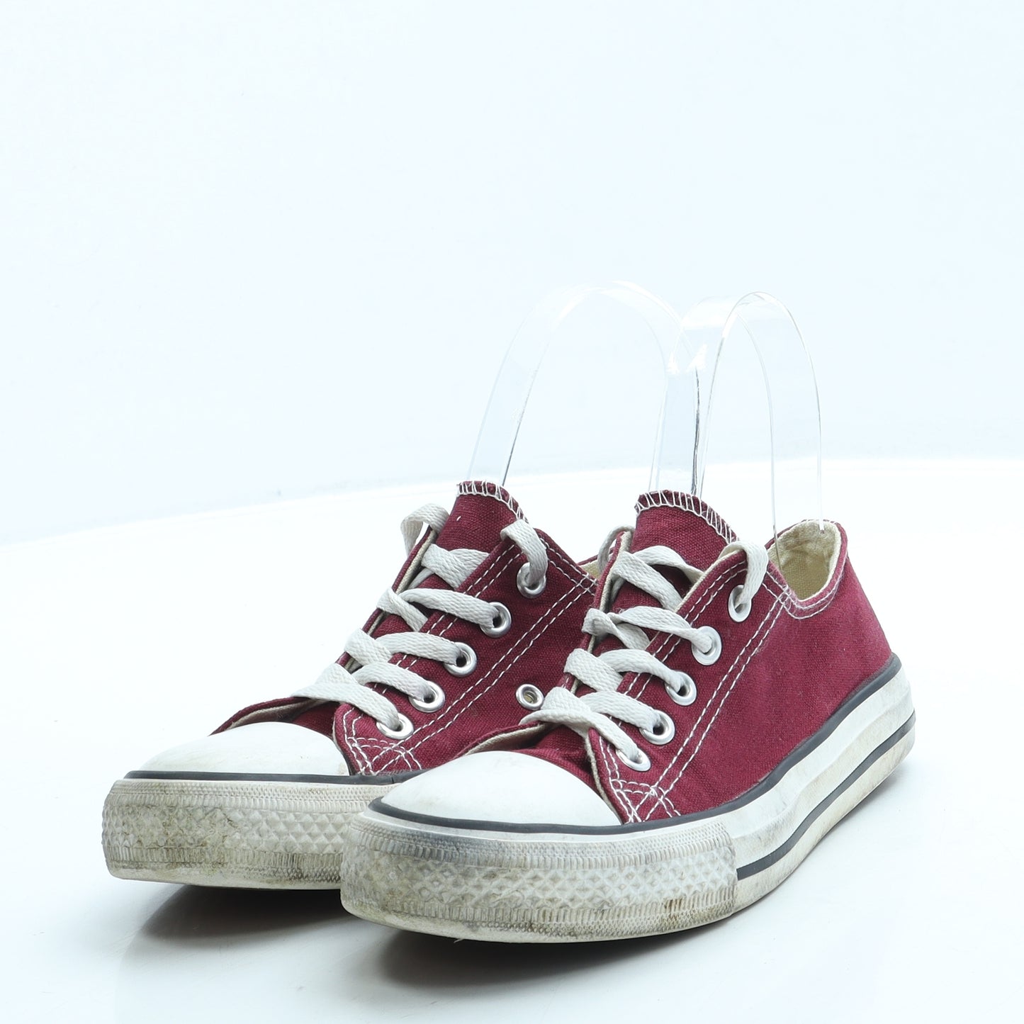 Lily & Dan Girls Red Fabric Trainer UK 13