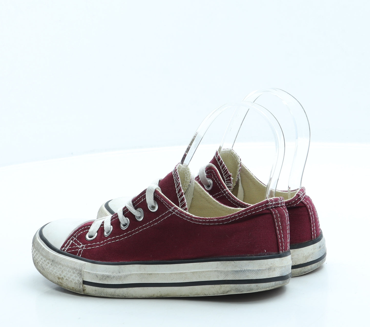 Lily & Dan Girls Red Fabric Trainer UK 13