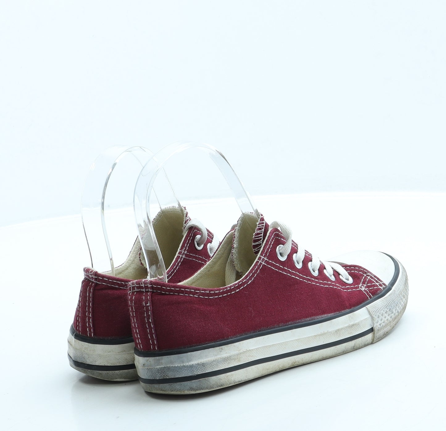 Lily & Dan Girls Red Fabric Trainer UK 13