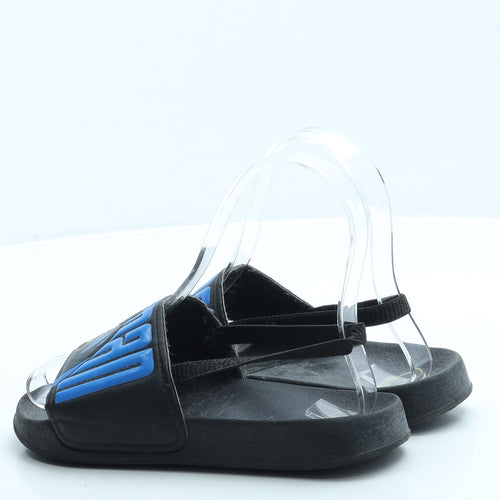 Preworn Boys Black Rubber Slider Sandal UK 13 31 - Batman