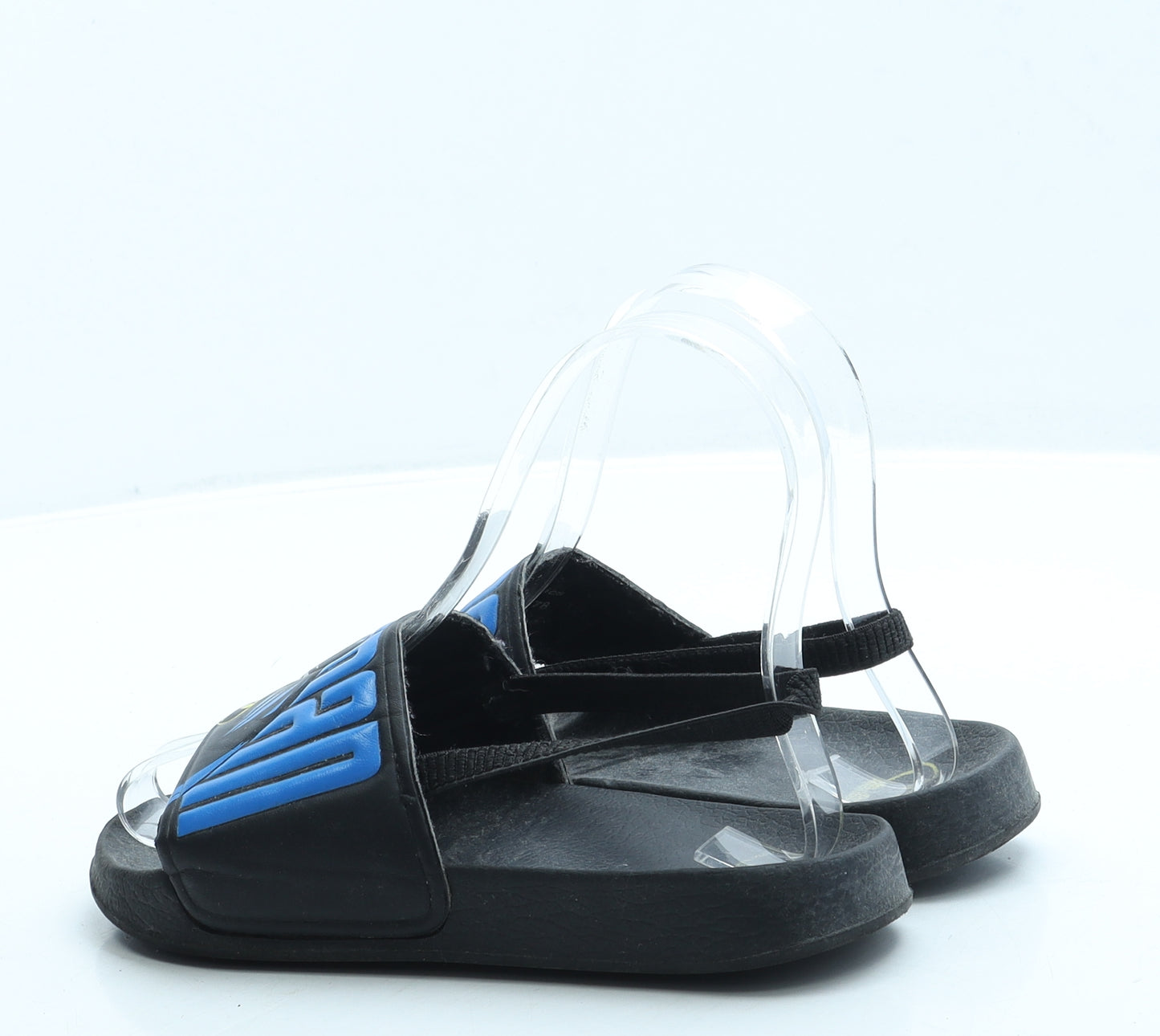 Preworn Boys Black Rubber Slider Sandal UK 13 31 - Batman