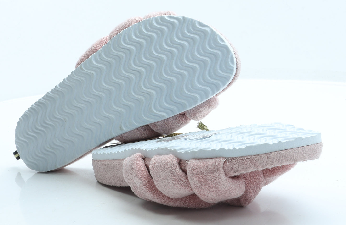 Pretty You London Womens Pink Polyester Slip On Slipper UK - 7/8