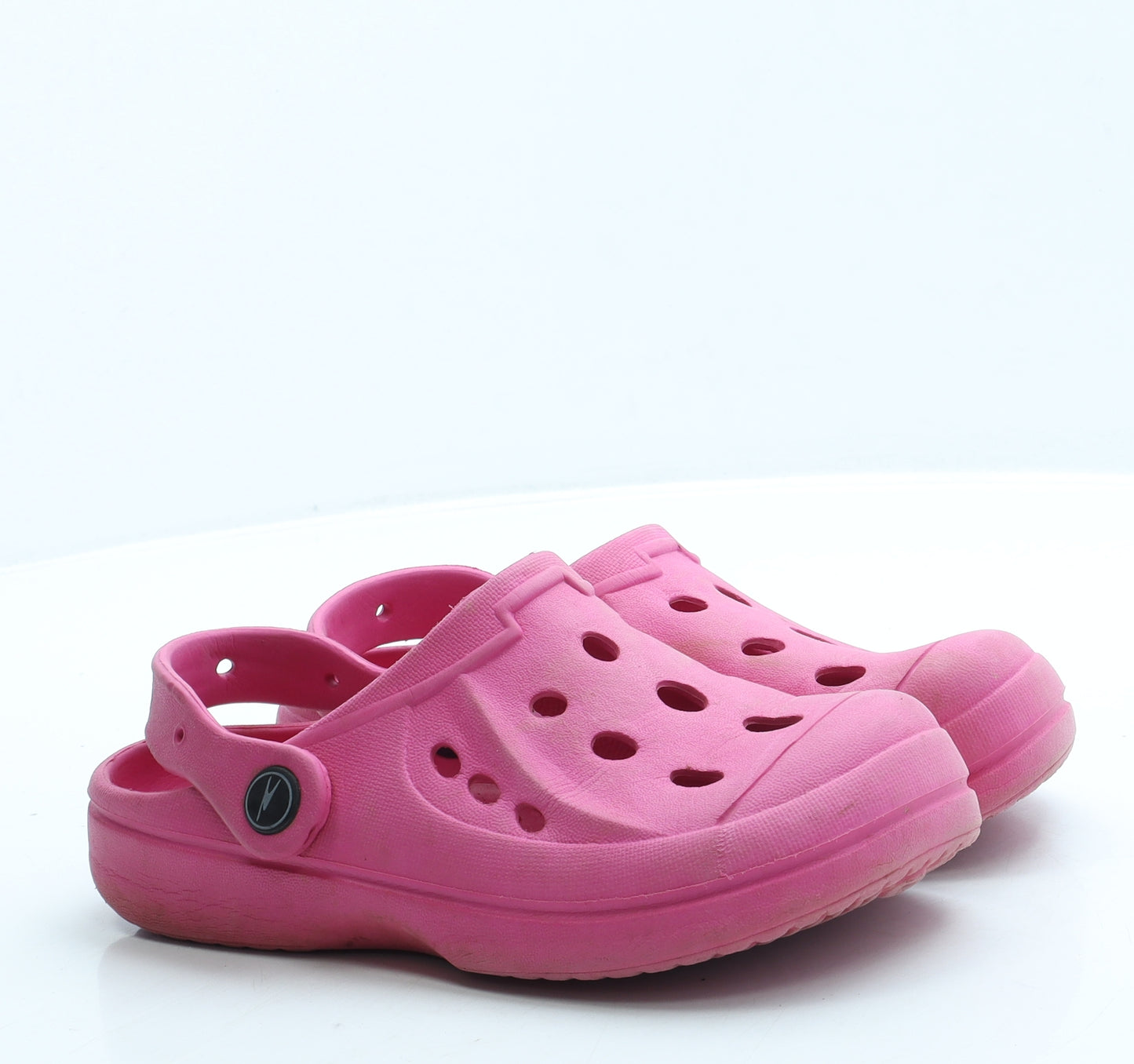 Preworn Girls Pink Rubber Clog Sandal UK 1 33