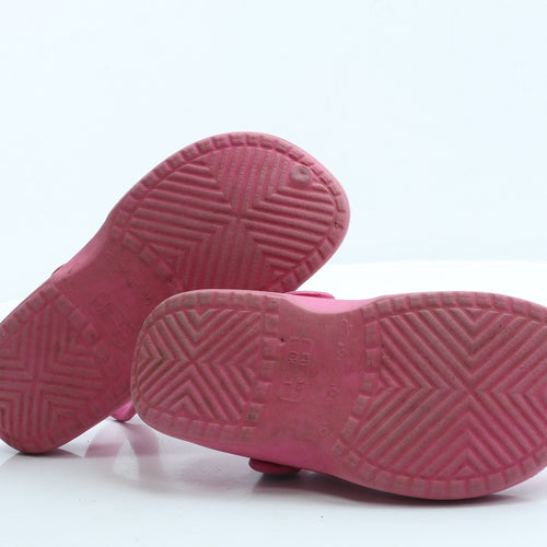 Preworn Girls Pink Rubber Clog Sandal UK 1 33