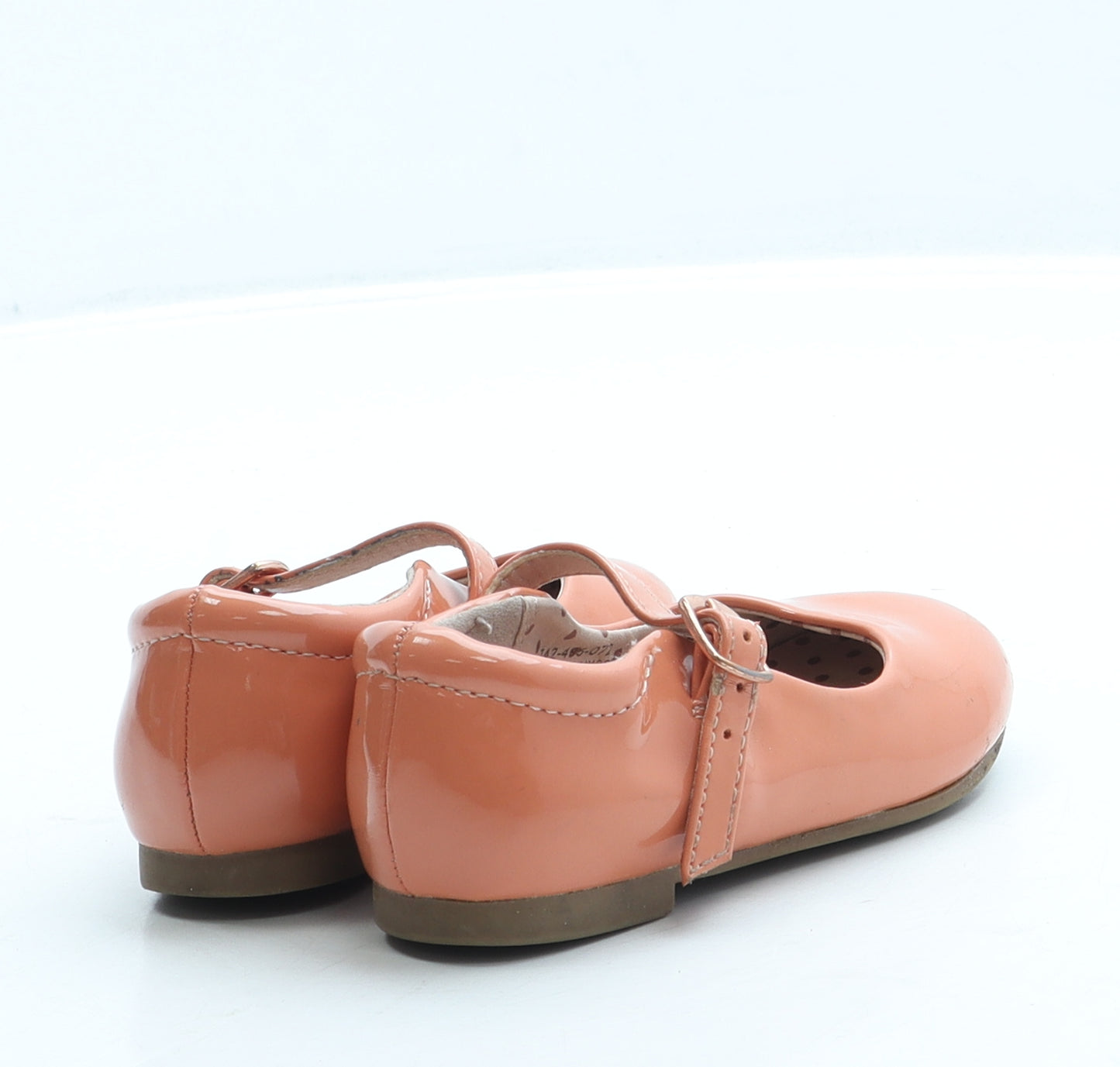 NEXT Girls Orange Leather Mary Jane Flat UK 5