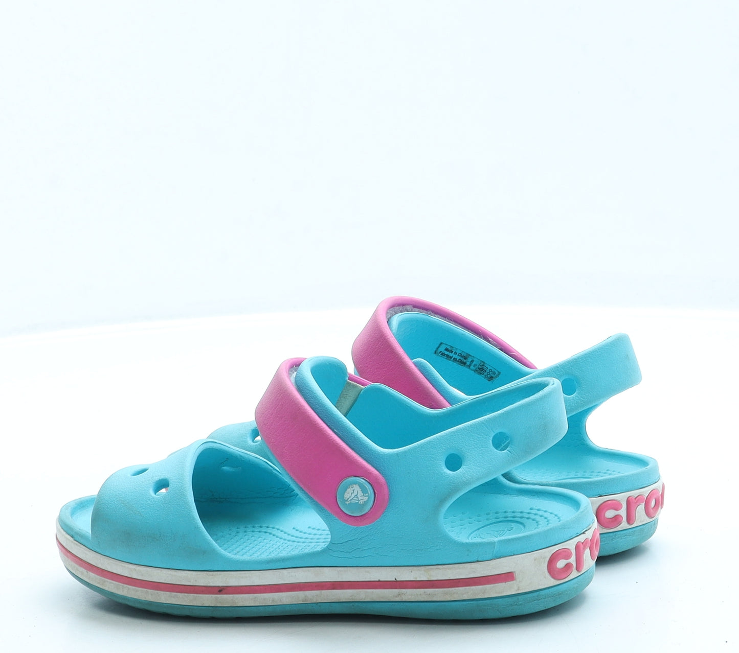 Crocs Girls Blue Rubber Slip On Sandal UK 12