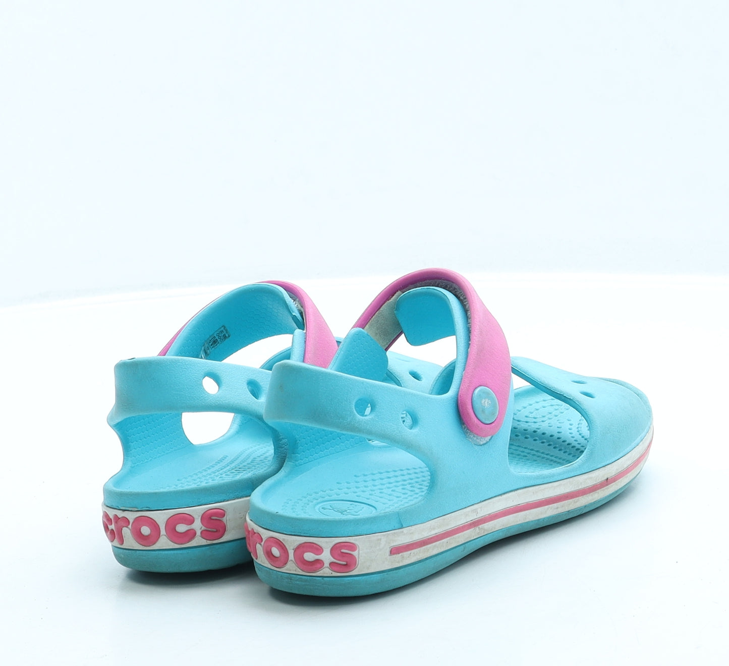 Crocs Girls Blue Rubber Slip On Sandal UK 12