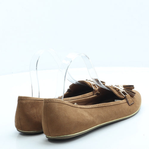 Atmosphere Womens Brown Suede Loafer Flat UK 5 38