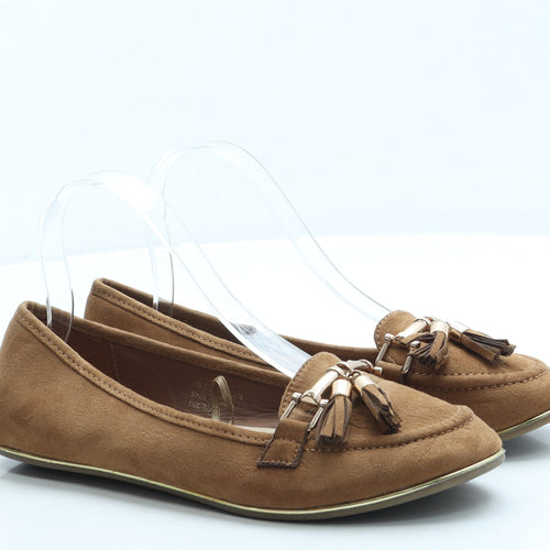 Atmosphere Womens Brown Suede Loafer Flat UK 5 38