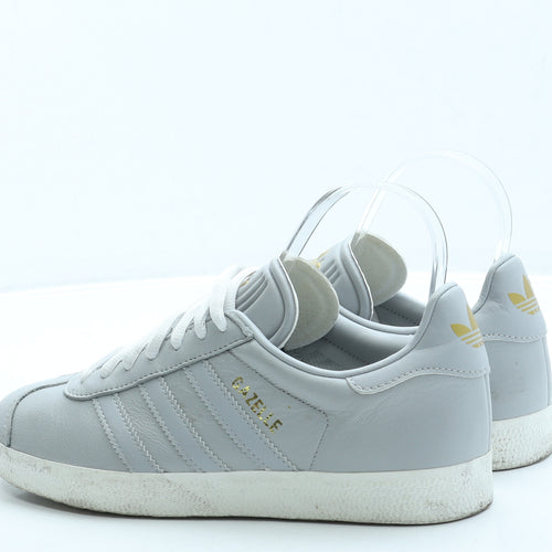 adidas Womens Grey Leather Trainer UK 5 38 - Gazelle