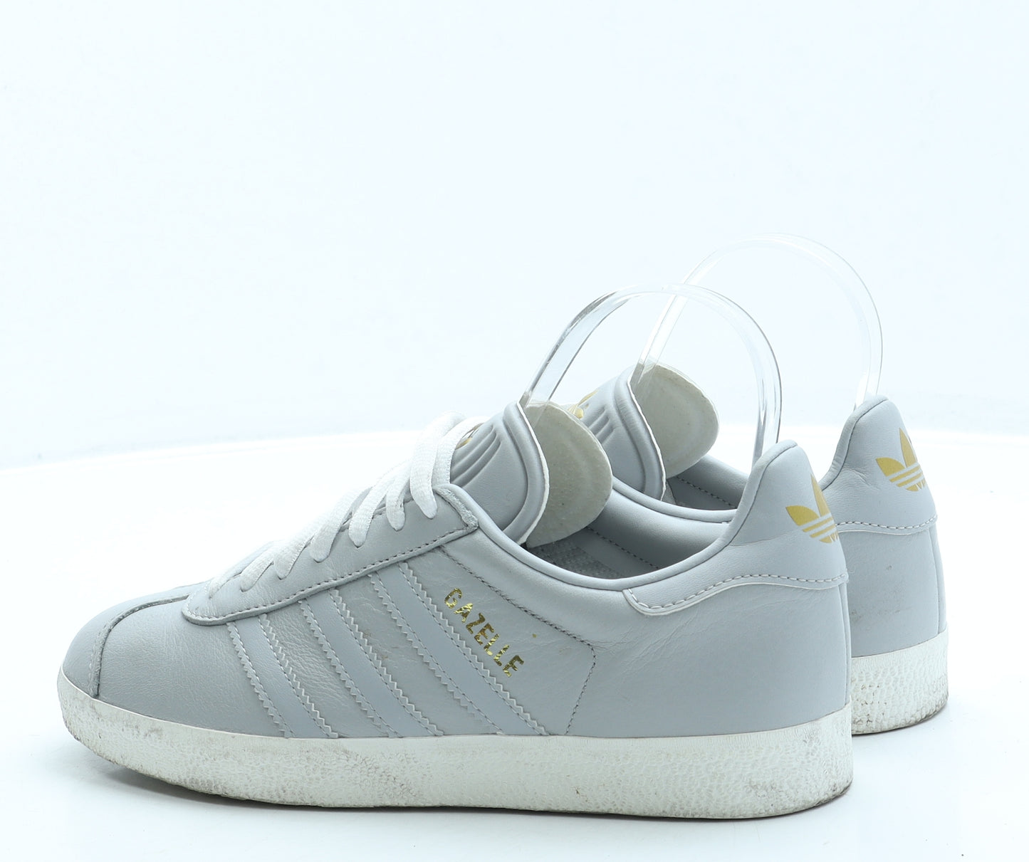adidas Womens Grey Leather Trainer UK 5 38 - Gazelle