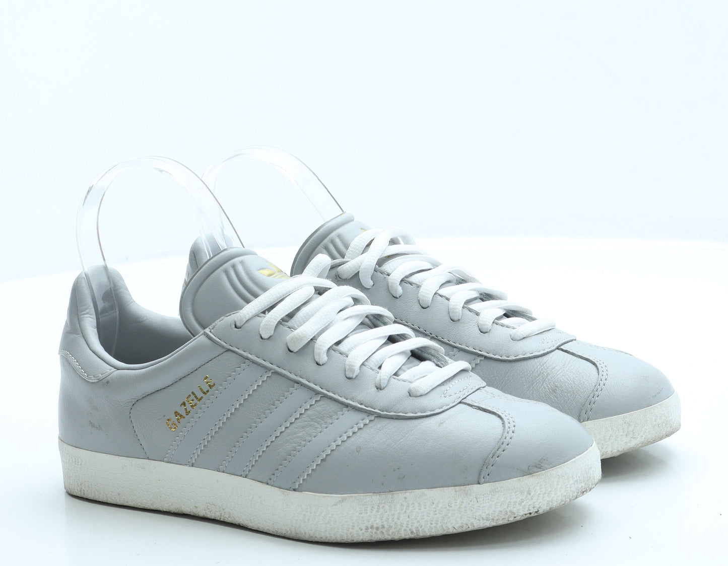 adidas Womens Grey Leather Trainer UK 5 38 - Gazelle