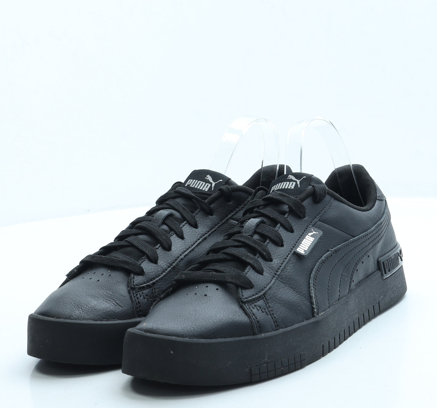 PUMA Mens Black Leather Trainer UK 8 42