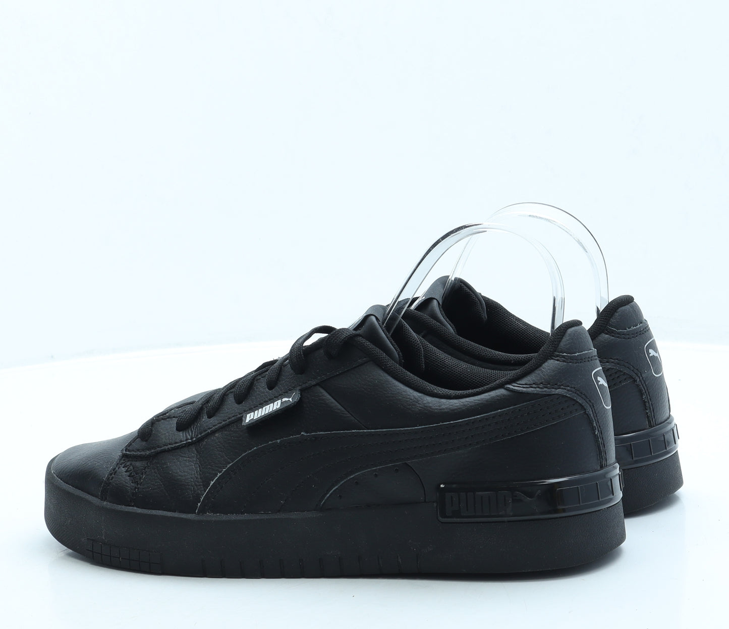 PUMA Mens Black Leather Trainer UK 8 42