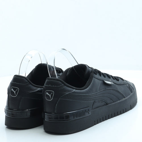 PUMA Mens Black Leather Trainer UK 8 42