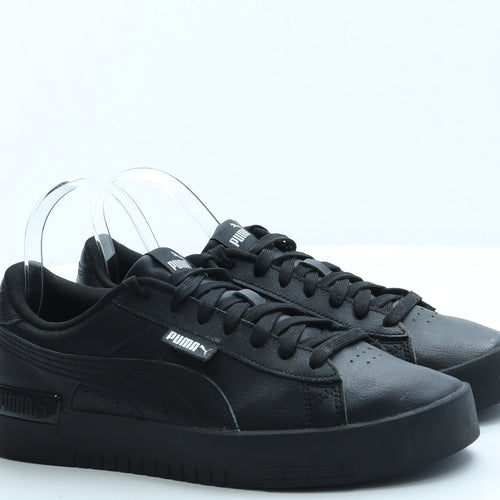 PUMA Mens Black Leather Trainer UK 8 42