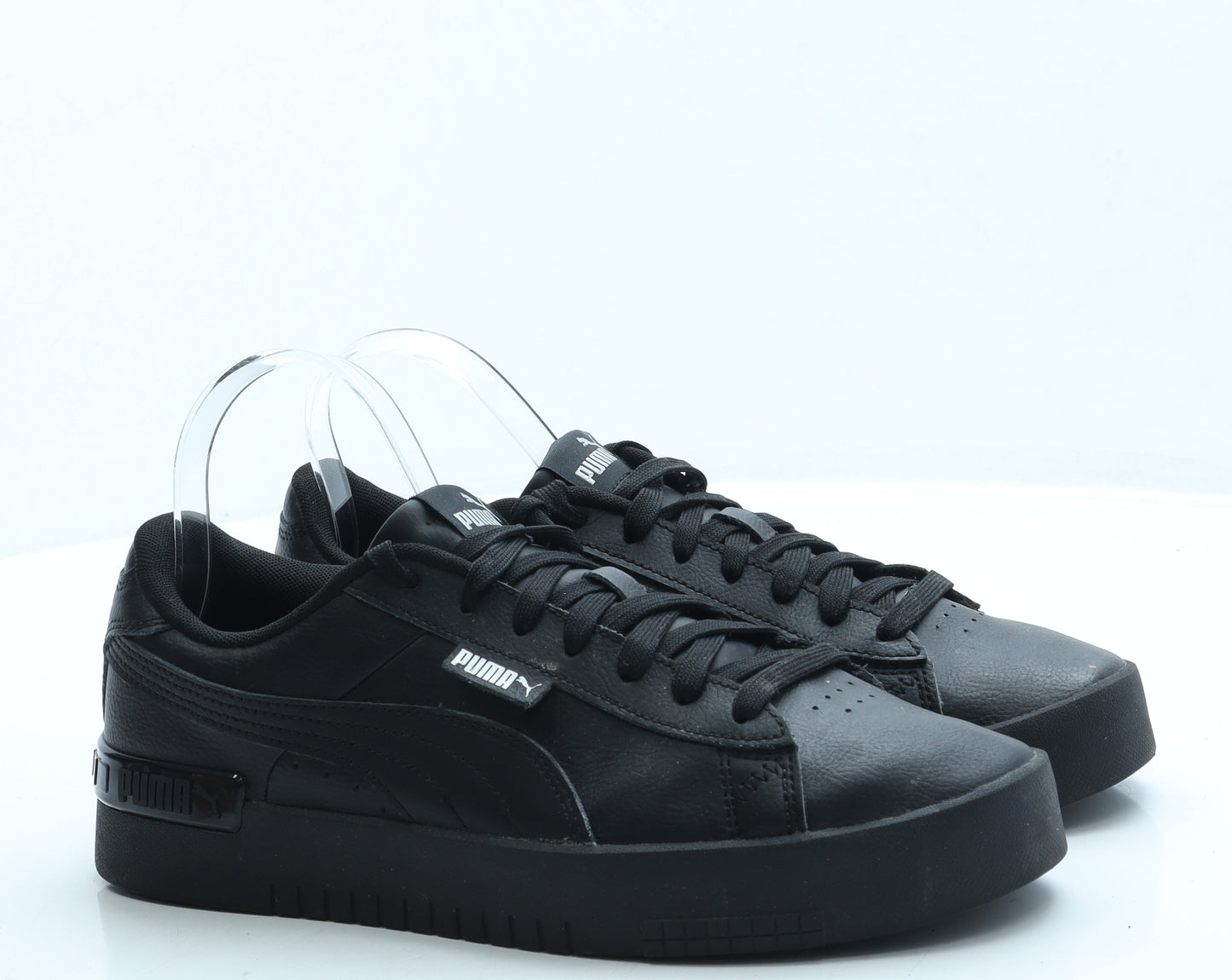 PUMA Mens Black Leather Trainer UK 8 42