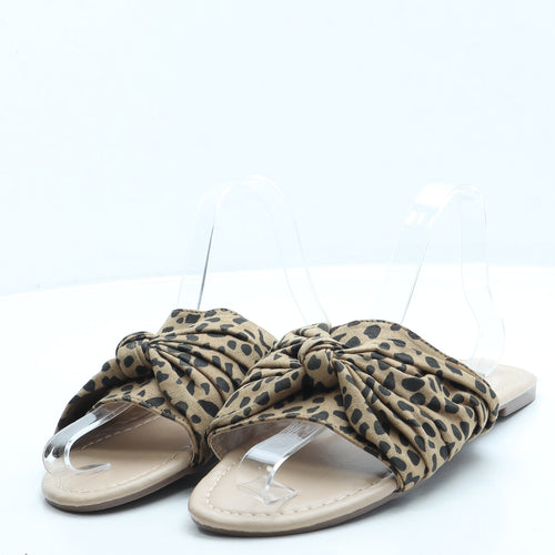 Primark Womens Brown Polyester Slip On Sandal UK 6 39 US 8