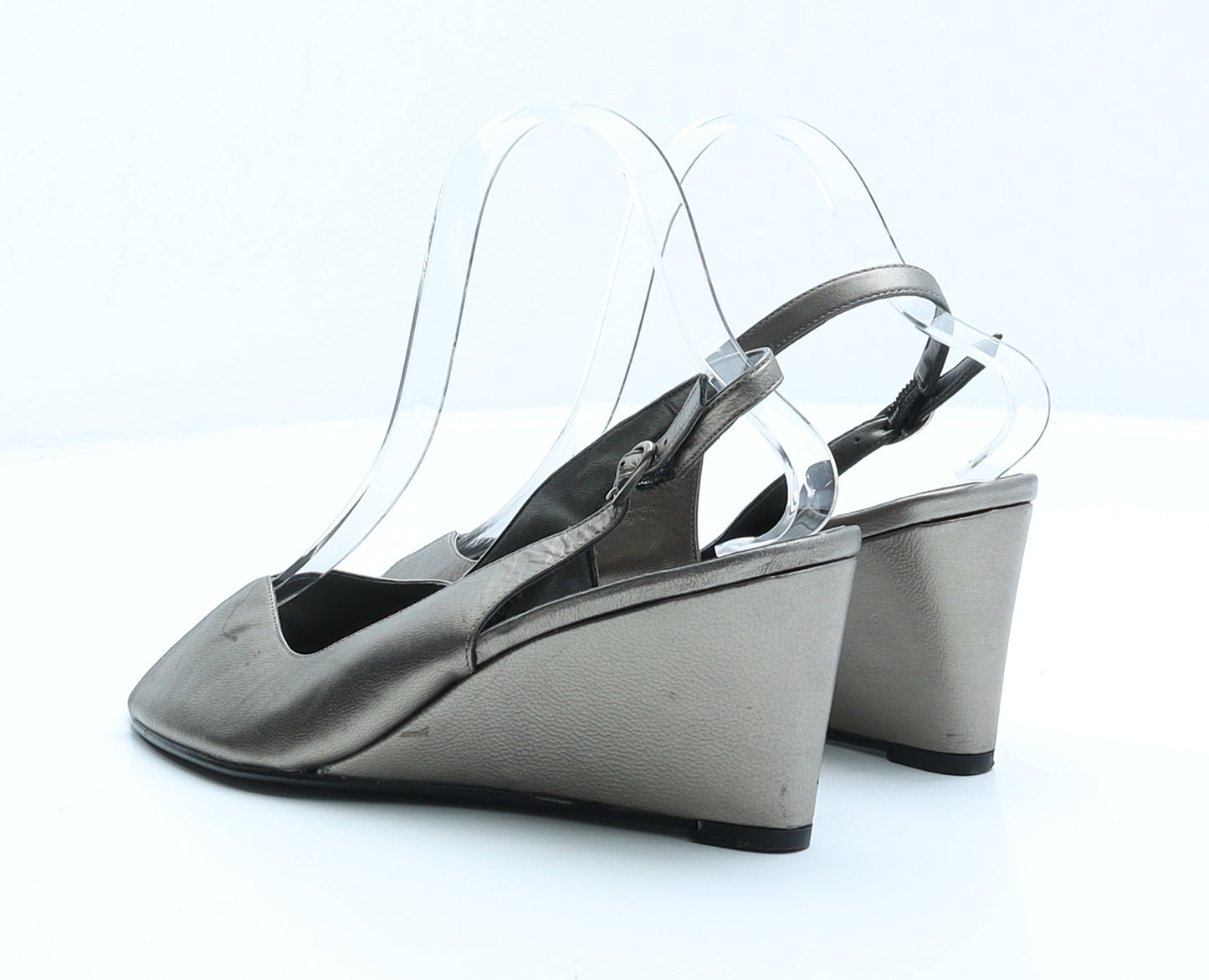 Roland Cartier Womens Gold Leather Slingback Heel UK 5.5 39