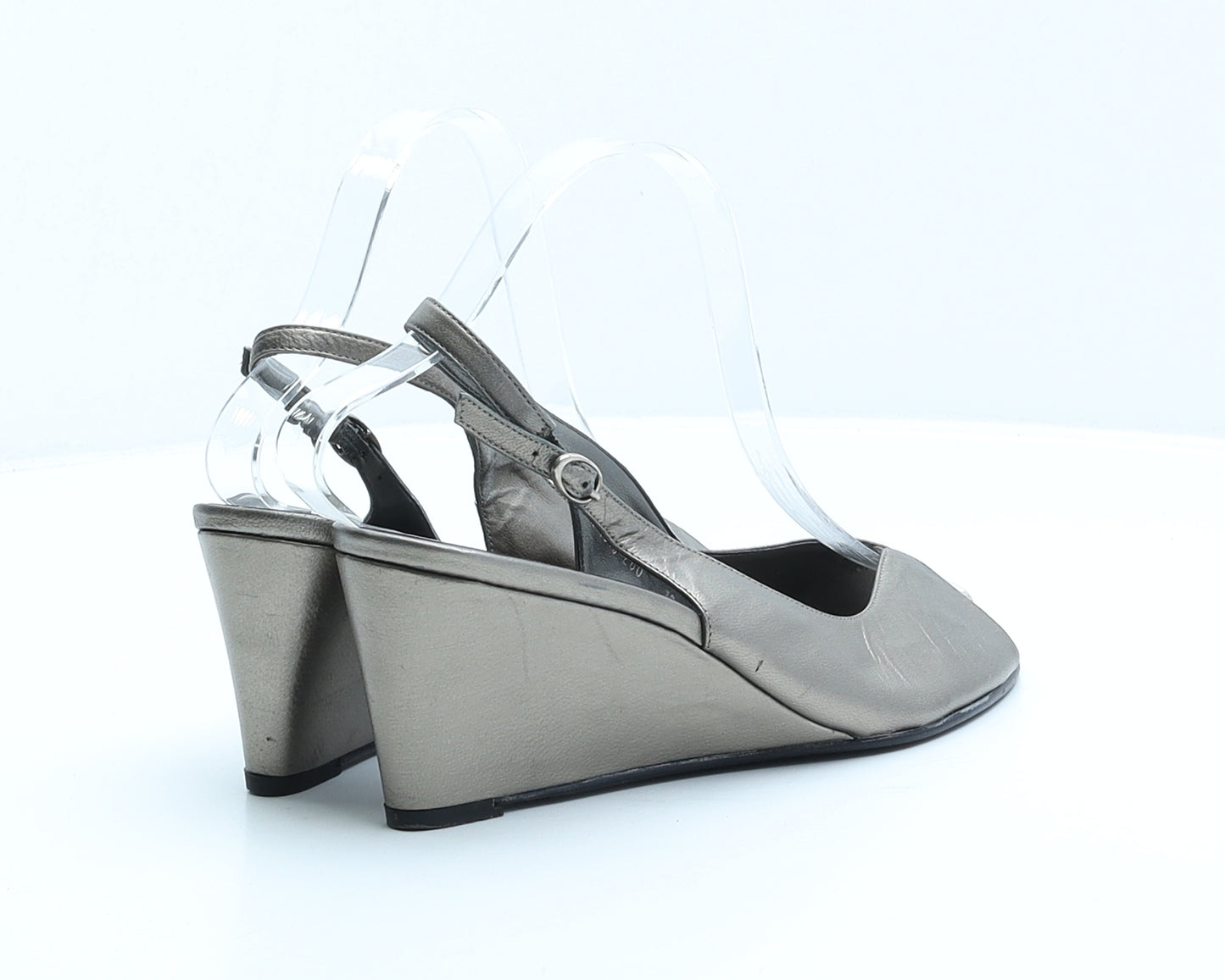 Roland Cartier Womens Gold Leather Slingback Heel UK 5.5 39