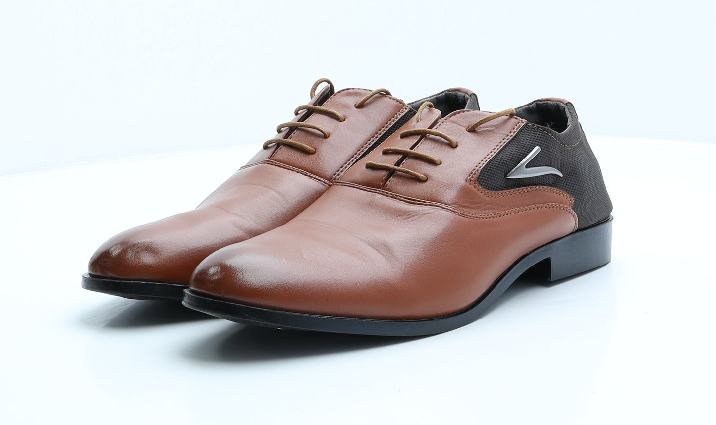 Fashion Mens Brown Leather Oxford Dress UK 12.5 46