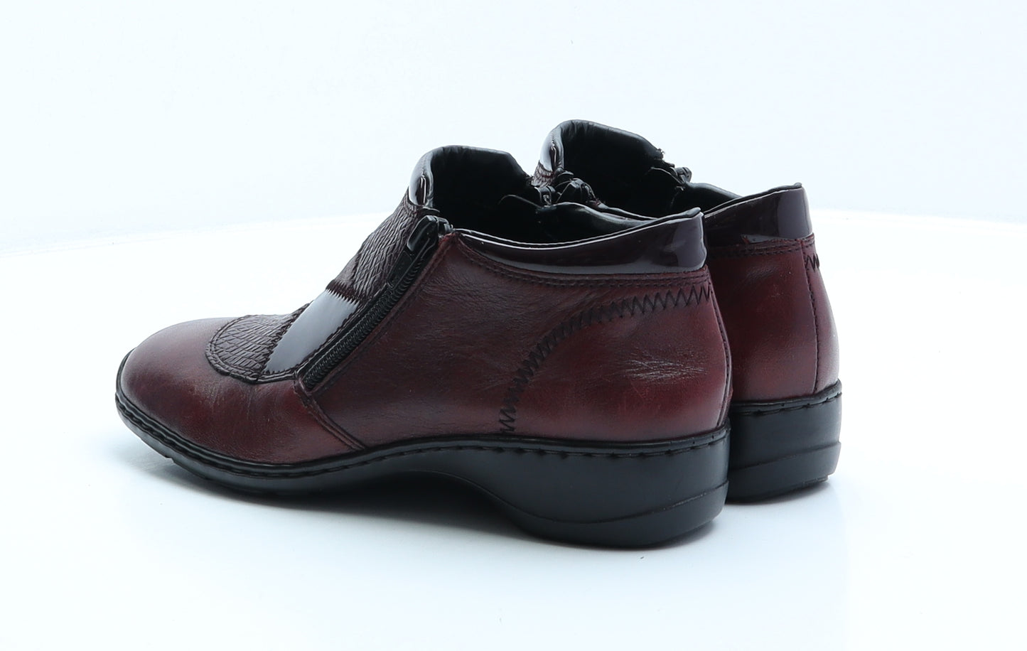 Rieker Womens Red Patchwork Leather Chukka Boot UK 5 38