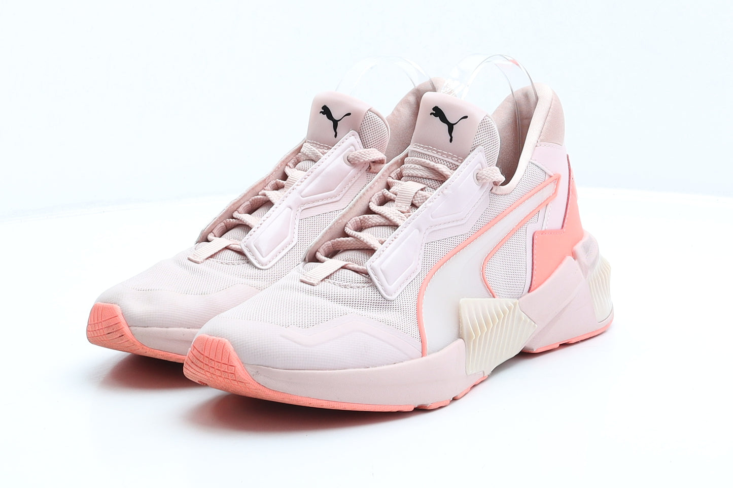 PUMA Womens Pink Geometric Synthetic Trainer UK 5 38 US 7.5